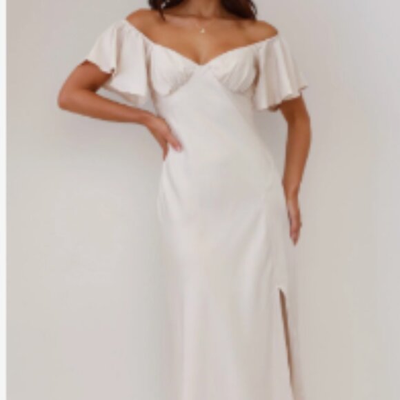 Billy J - Louisa Midi Dress in Ivory - Picture 1 of 4